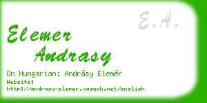 elemer andrasy business card